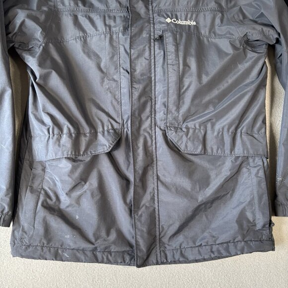Columbia Omni Tech Waterproof Breathable Mens Jacket M Pockets Utility Hooded - Picture 3 of 16